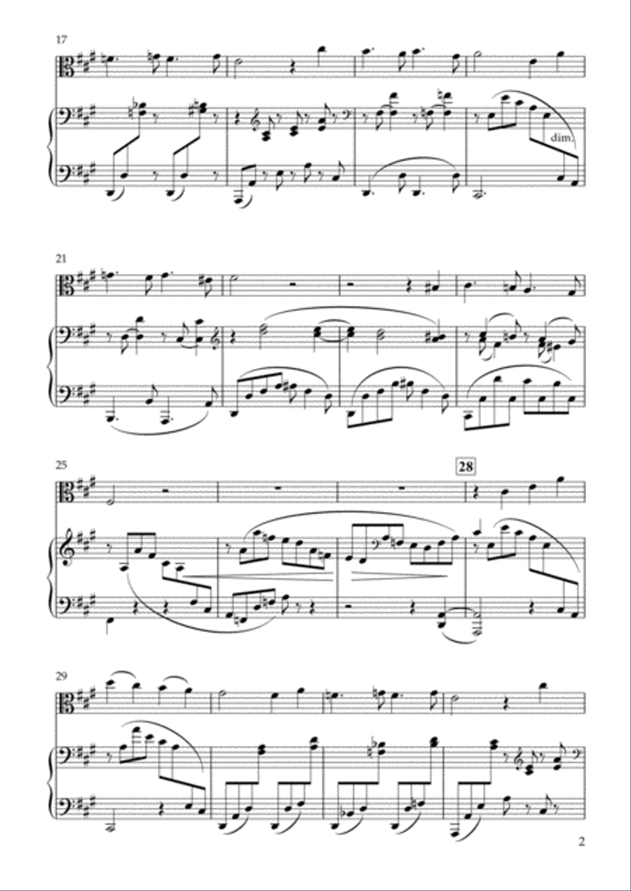 ‘Wie Melodien zieht es mir (It moves like a melody)' Op.105-1 for Viola & Piano Viola scores gallery preview page 2