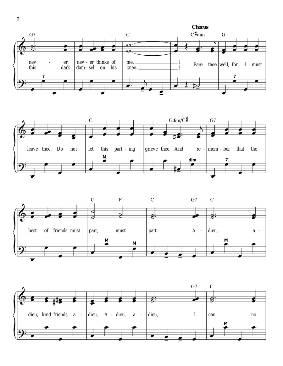 There Is A Tavern In The Town Accordion scores gallery preview page 2