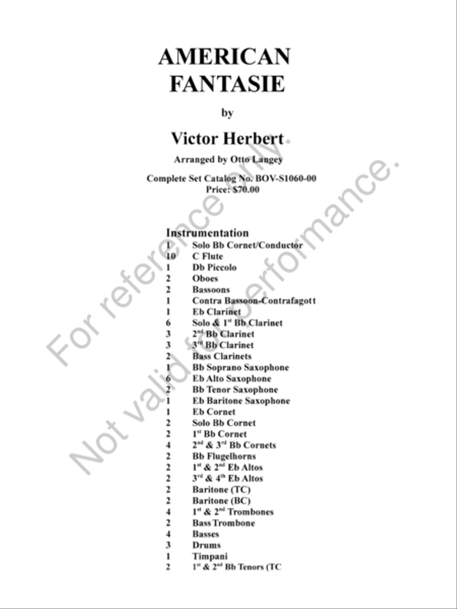 American Fantasie American Fantasie Concert Band scores gallery preview page 2