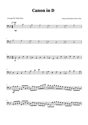 Book cover for Canon in D - Double Bass Solo