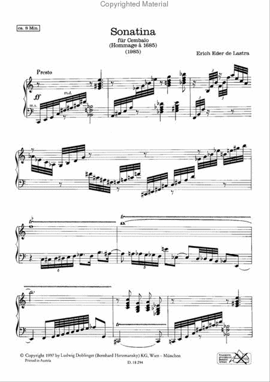 Sonatina - Hommage a 1685 Piano scores gallery preview page 2