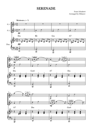 Serenade | Schubert | Flute duet and piano | Chords