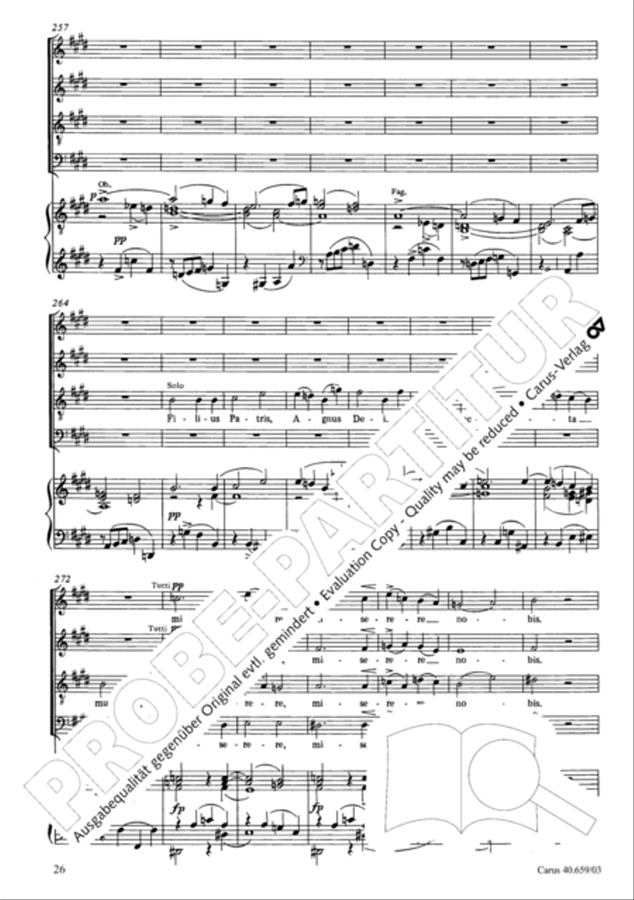 Mass in A flat major (Messe in As) 4-Part scores gallery preview page 27
