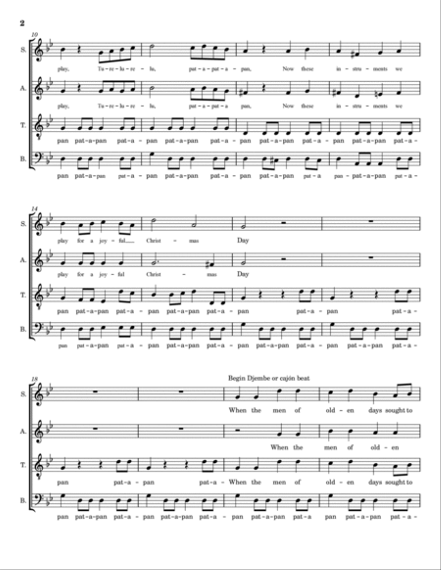 The Little Drummer Boy 4-Part scores gallery preview page 2