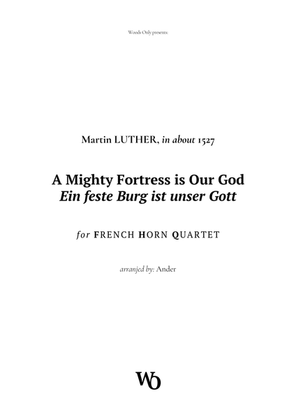 A Mighty Fortress is Our God by Luther for French Horn Quartet image number null