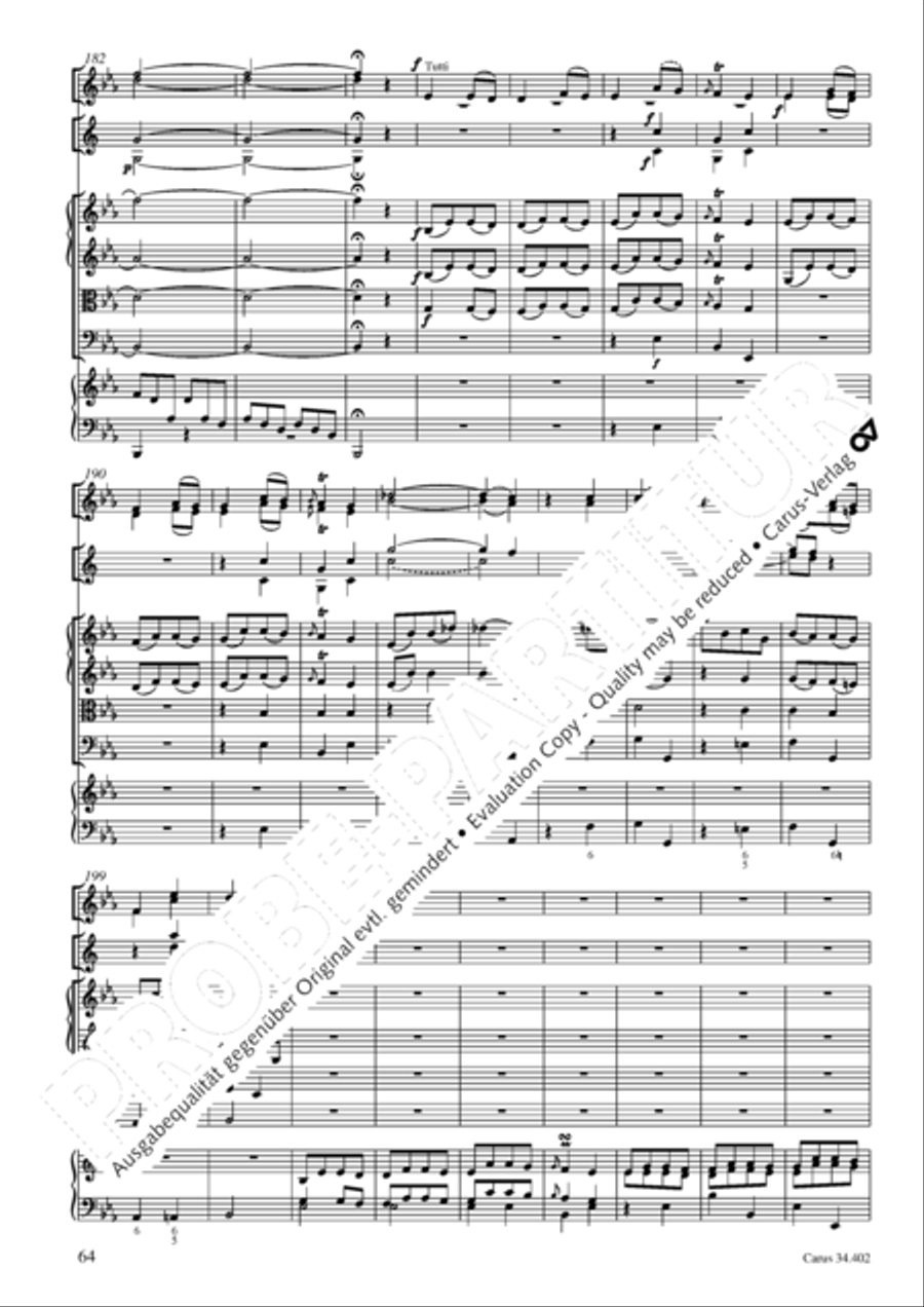 Concerto grosso for cembalo or piano Horn scores gallery preview page 65