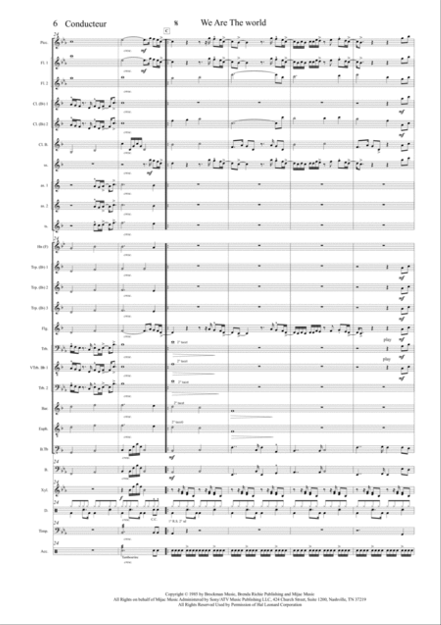 We Are The World Large Ensemble scores gallery preview page 6