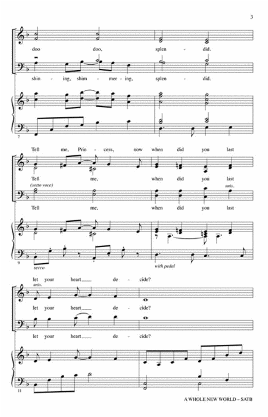 A Whole New World 4-Part scores gallery preview page 3