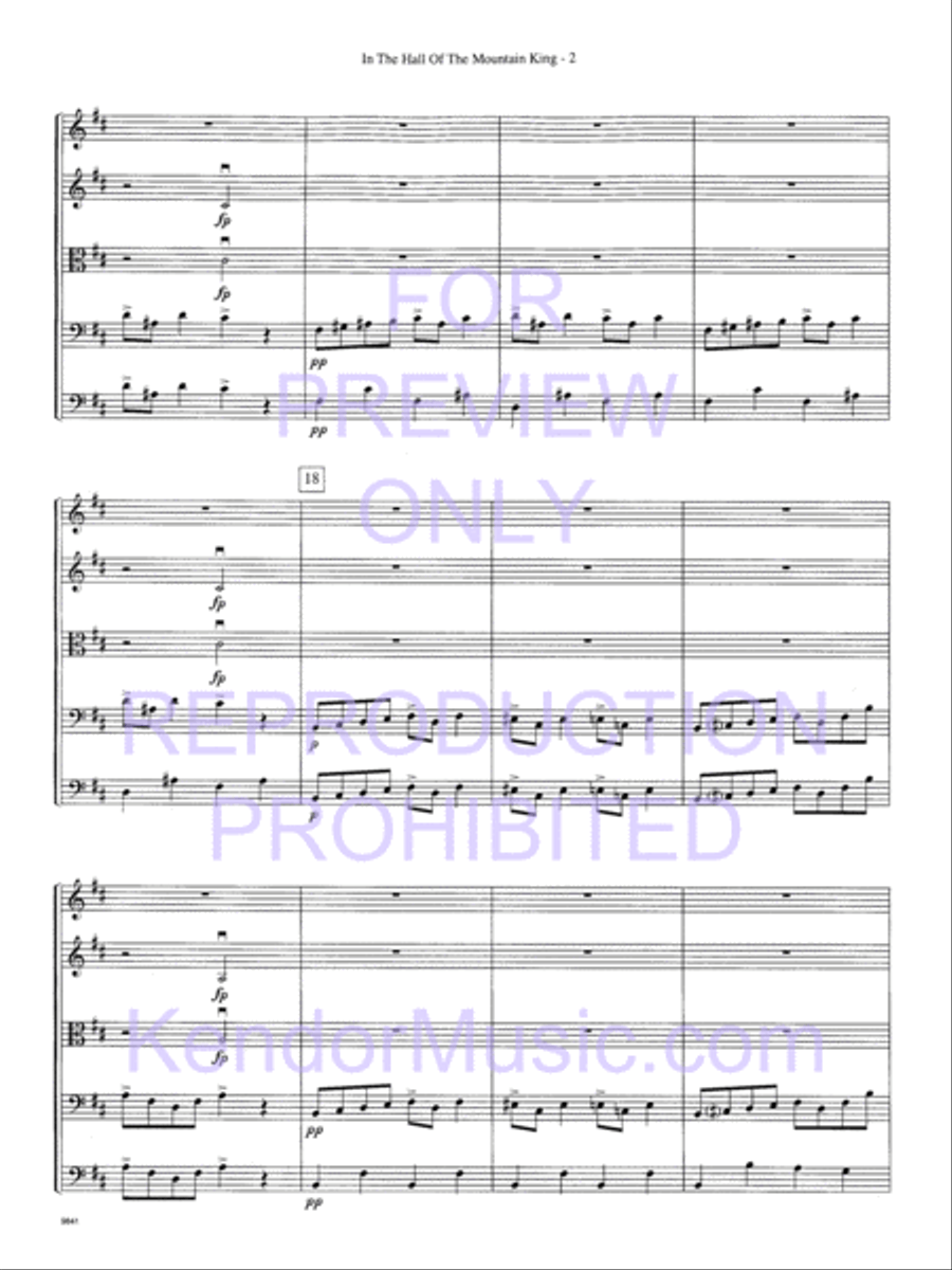 In The Hall Of The Mountain King String Orchestra scores gallery preview page 5