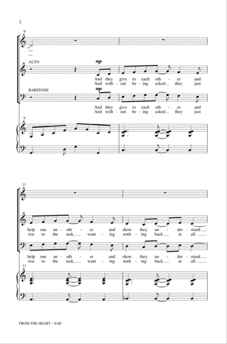 From The Heart 3-Part scores gallery preview page 2