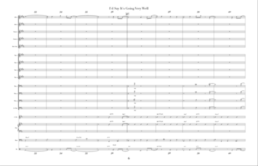 I'd Say It's Going Very Well Jazz Ensemble scores gallery preview page 6