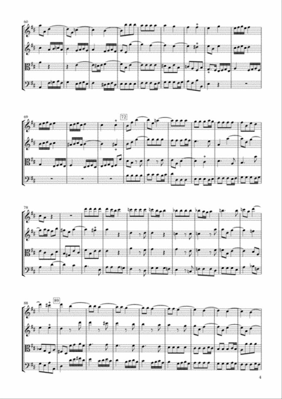 Sonata Op.34-4 for String Quartet String Quartet scores gallery preview page 4