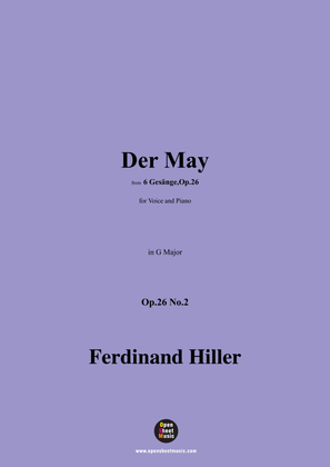 Book cover for F. Hiller-Der May,Op.26 No.2,in G Major