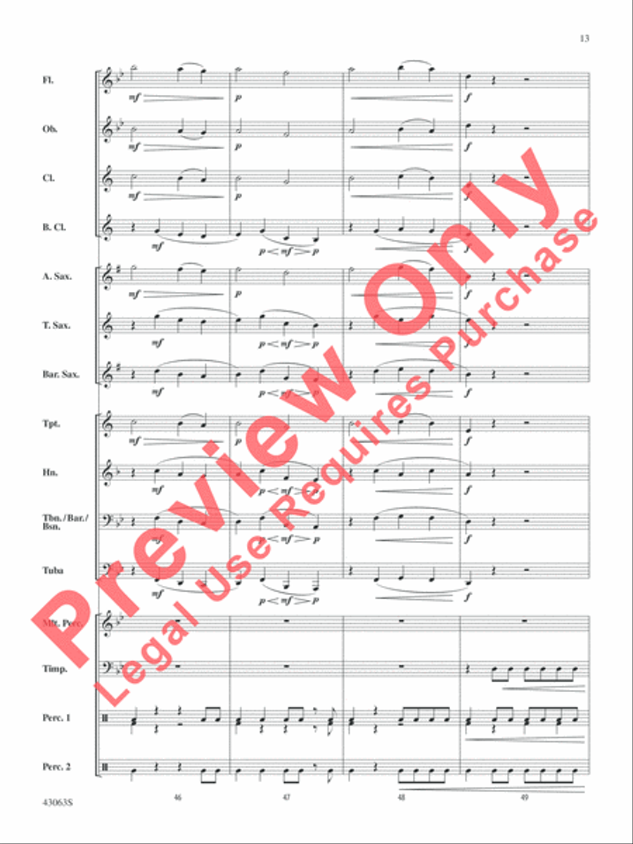 Fire's Edge Concert Band scores gallery preview page 14