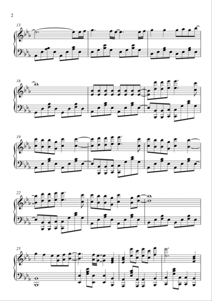 Angel Piano Solo scores gallery preview page 2