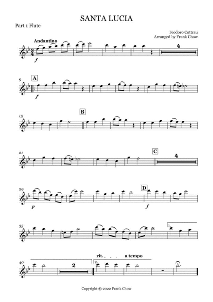Santa Lucia (Orchestra/ Concert Band Flexible Instrumentation) Concert Band scores gallery preview page 6