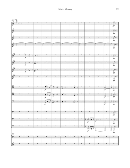 Mercury, The Winged Messenger for 14-part Brass Ensemble, Timpani & Glockenspiel