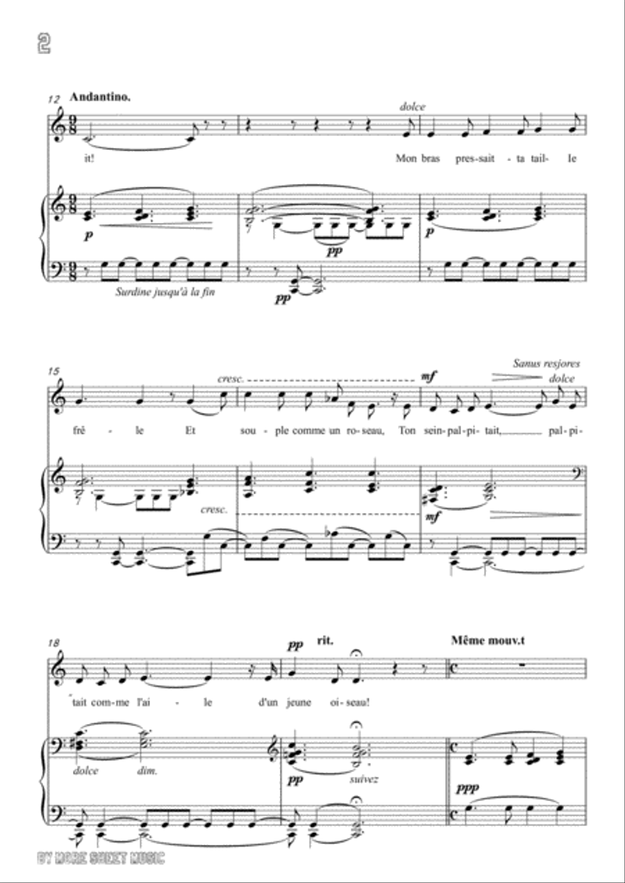 Lalo-Souvenir in C Major,for Voice and Piano Voice Solo scores gallery preview page 4