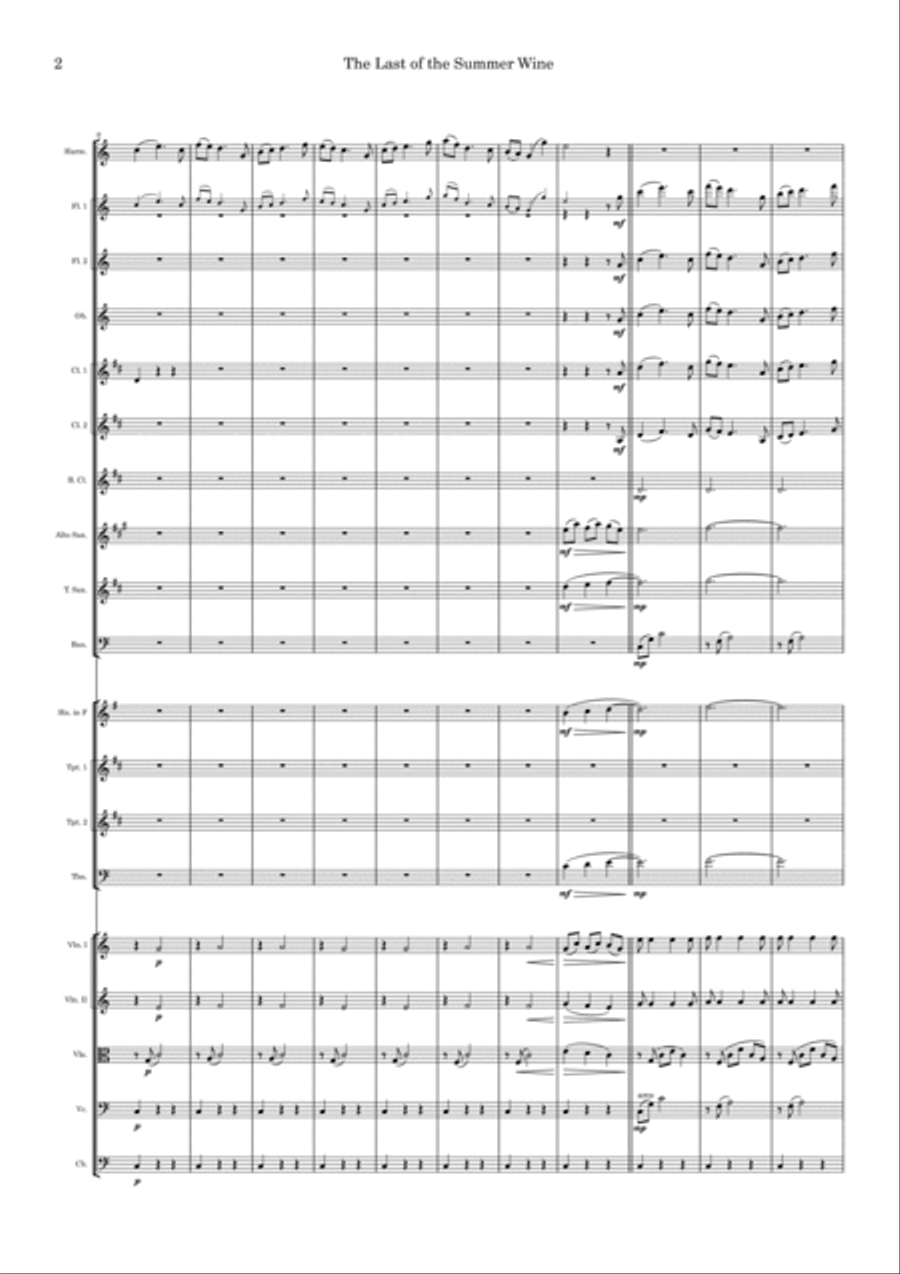 Last Of The Summer Wine Theme Full Orchestra scores gallery preview page 2