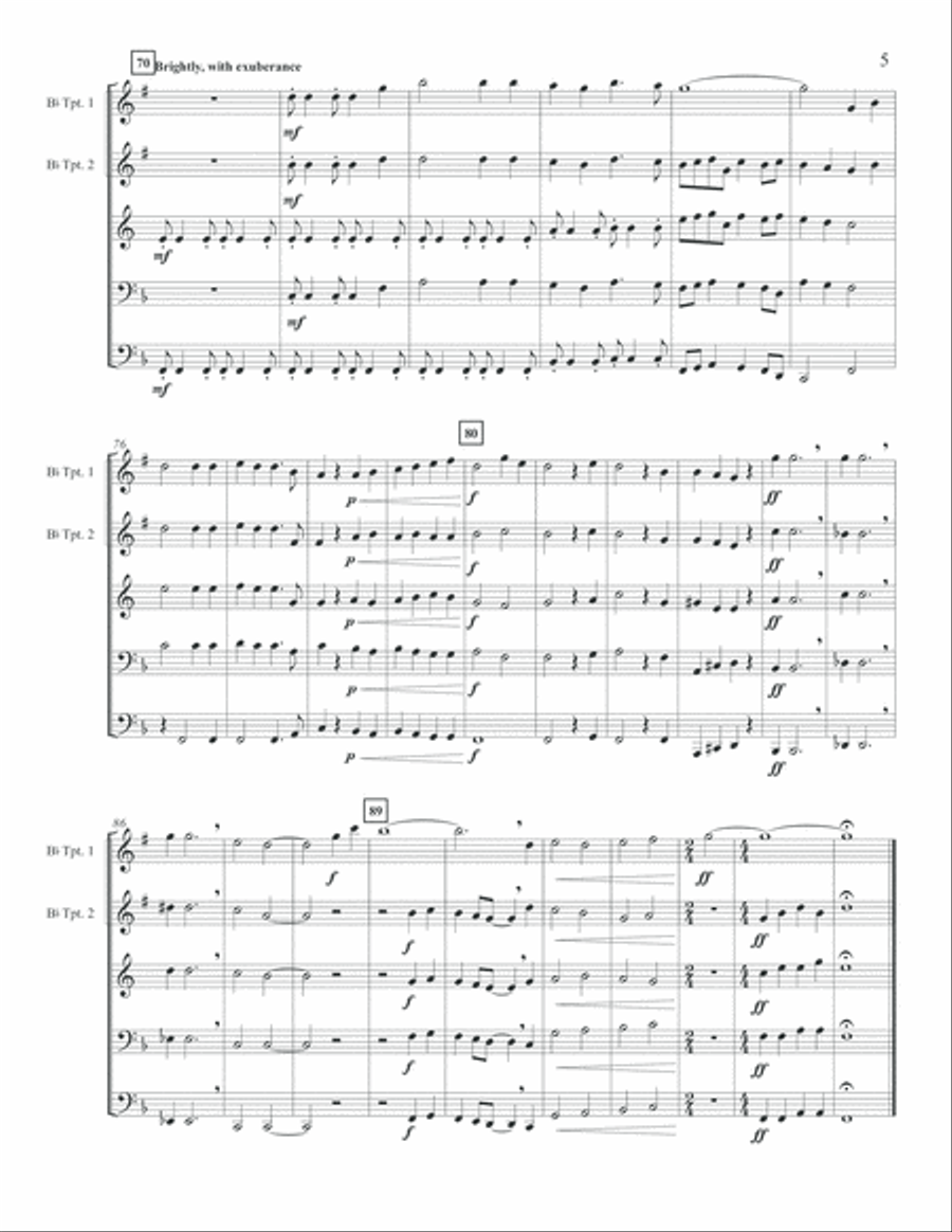 Were You There? Brass Quintet Brass Quintet scores gallery preview page 5