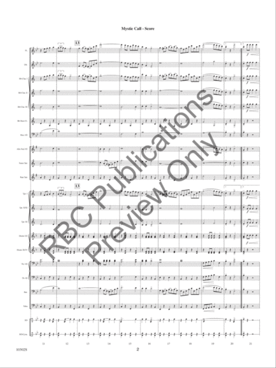 Mystic Call Concert Band scores gallery preview page 5