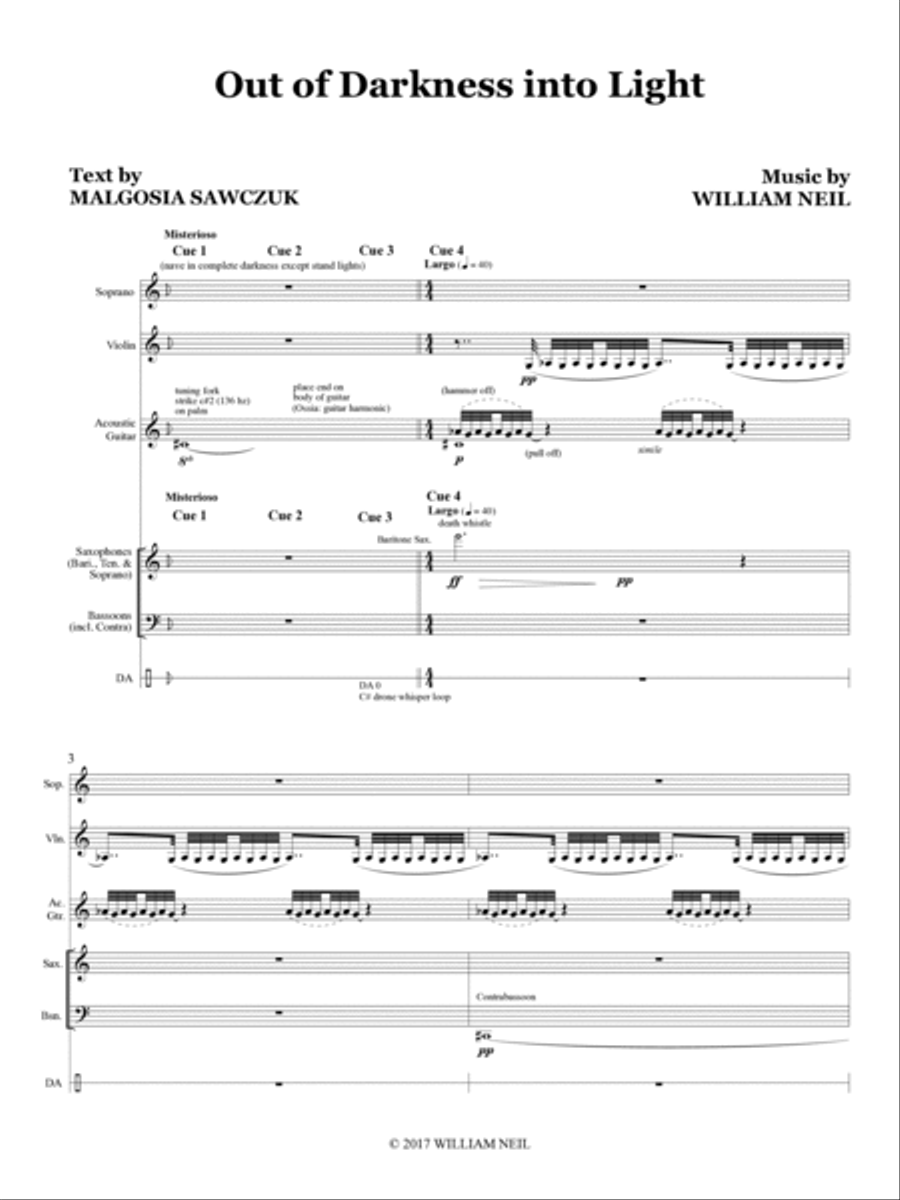 Out of Darkness into Light Small Ensemble scores gallery preview page 5
