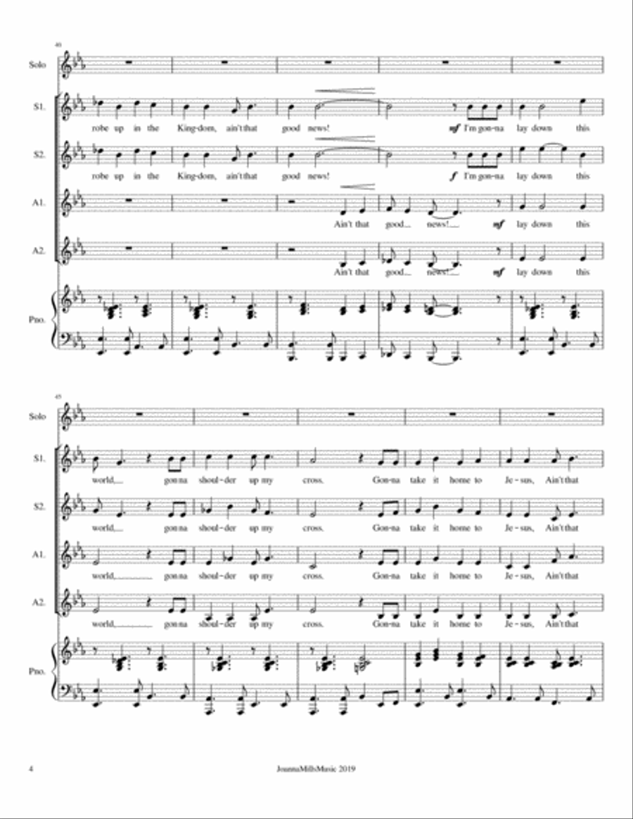 Ain't That Good News / Shout for Joy (SSAA) SSAA scores gallery preview page 5