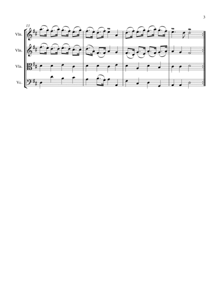 TRUMPET TUNE, Jeremiah Clarke (sometimes attributed to H.Purcell), String Quartet, Intermediate Leve image number null