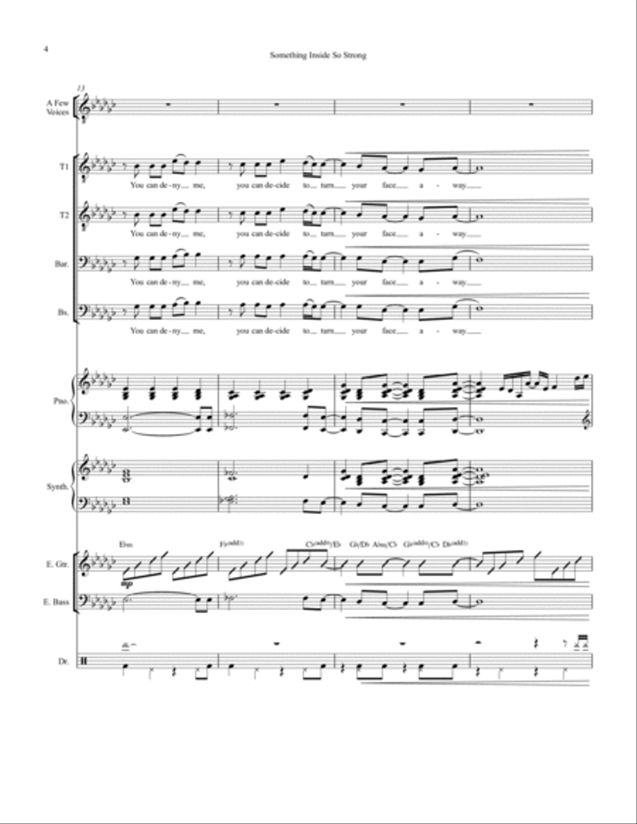 (something Inside) So Strong Small Ensemble scores gallery preview page 4
