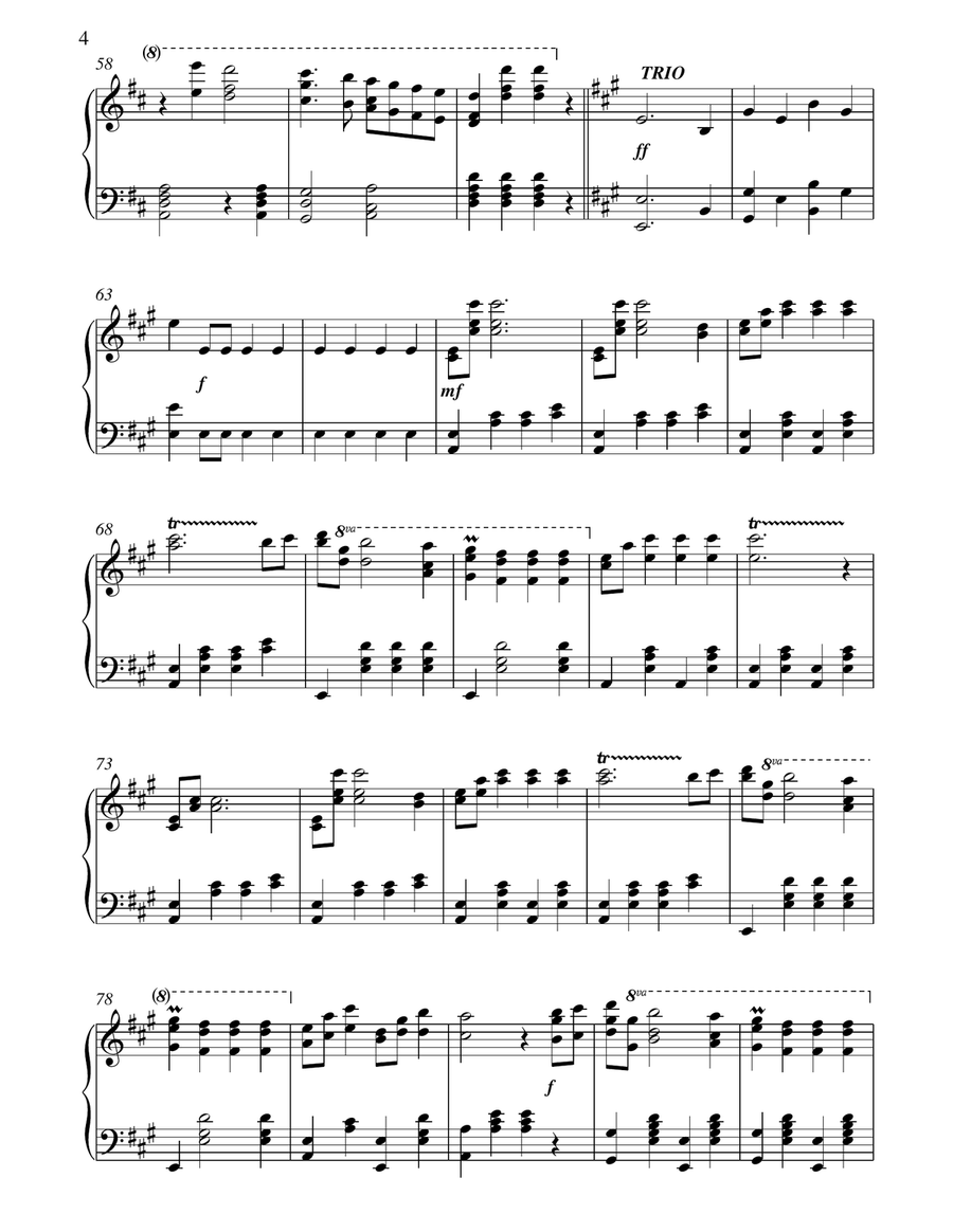 Strauss - Radetzky March for Piano Solo Strauss - Radetzky March for Piano Solo Piano Solo scores gallery preview page 4