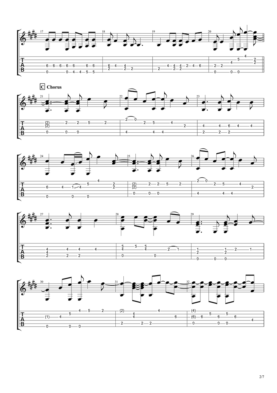 So Far Away Acoustic Guitar scores gallery preview page 2