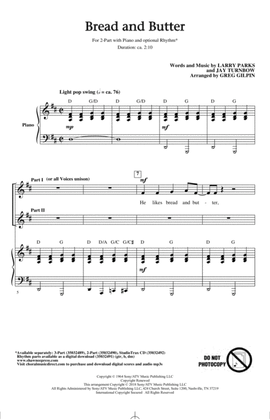 Bread And Butter (arr. Greg Gilpin)