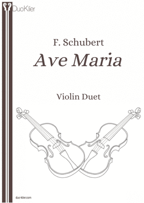Book cover for Schubert - Ave Maria (Violin Duet)