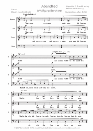 Abendlied for SATB