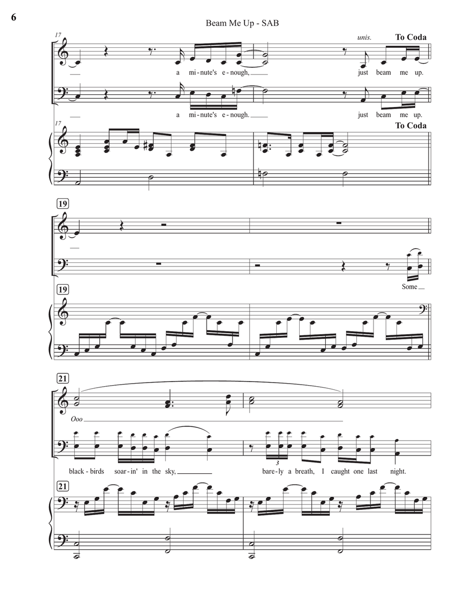 Beam Me Up 3-Part scores gallery preview page 6
