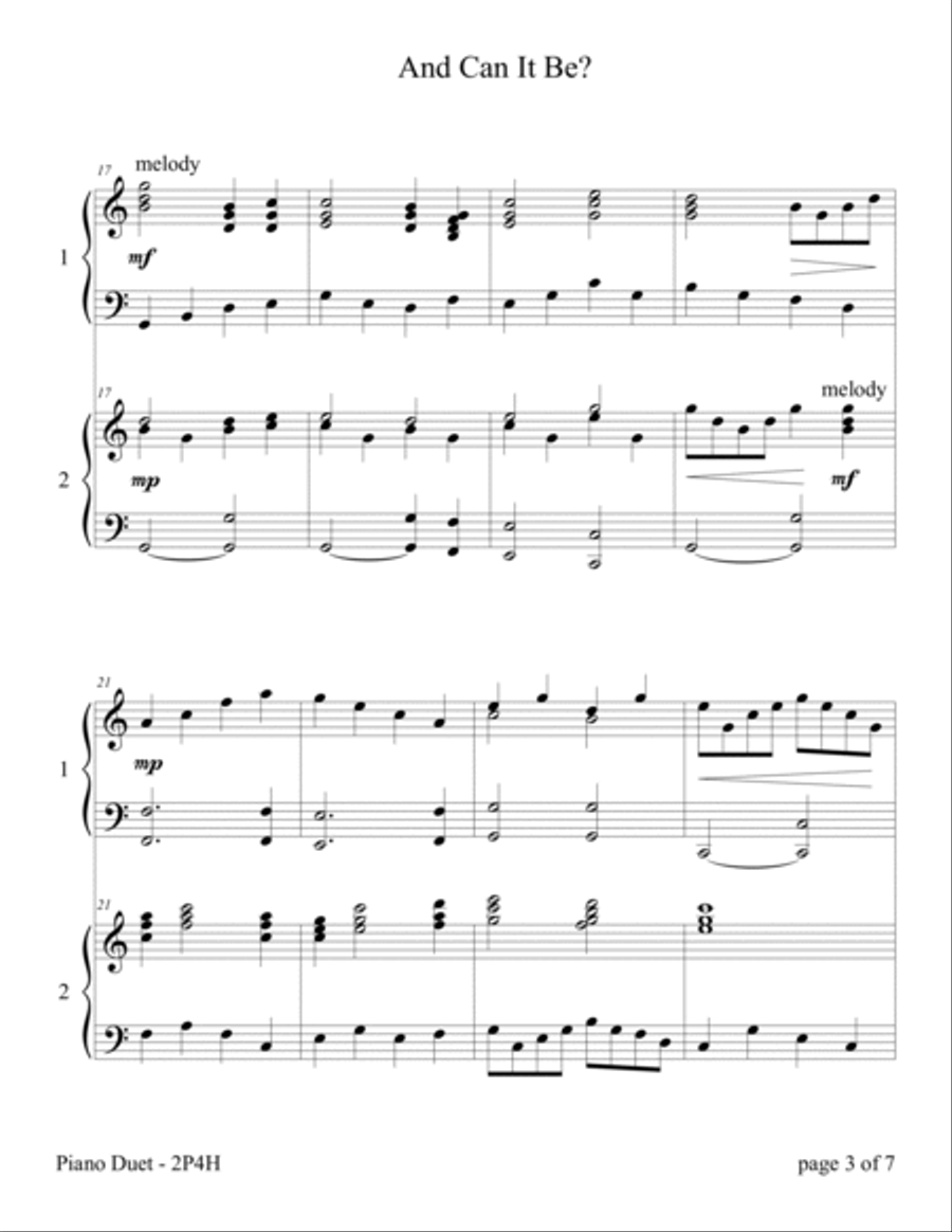 Hymns of Praise for Two Pianos (A Collection of 5 Piano Duets for 2 Pianos, 4 Hands) 2 Pianos, 4-Hands scores gallery preview page 6