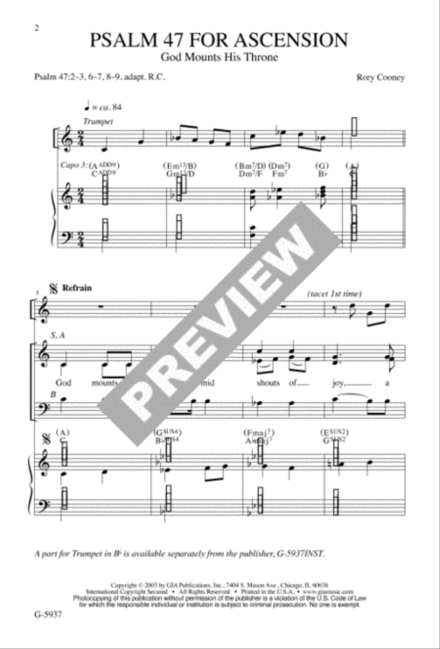 Psalm 47 for Ascension Psalm 47 for Ascension 3-Part scores gallery preview page 3