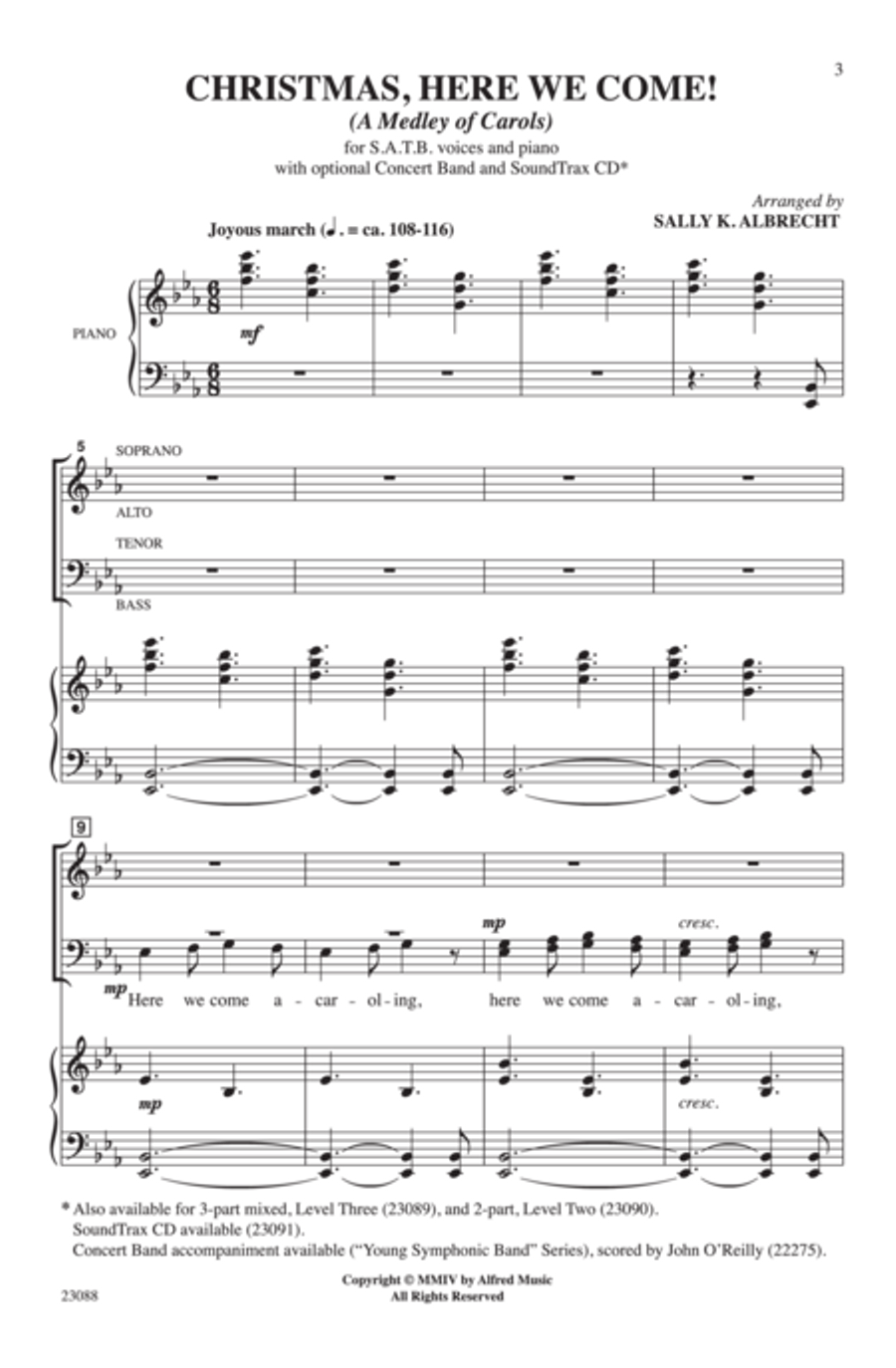 Christmas, Here We Come! Christmas, Here We Come! 4-Part scores gallery preview page 2