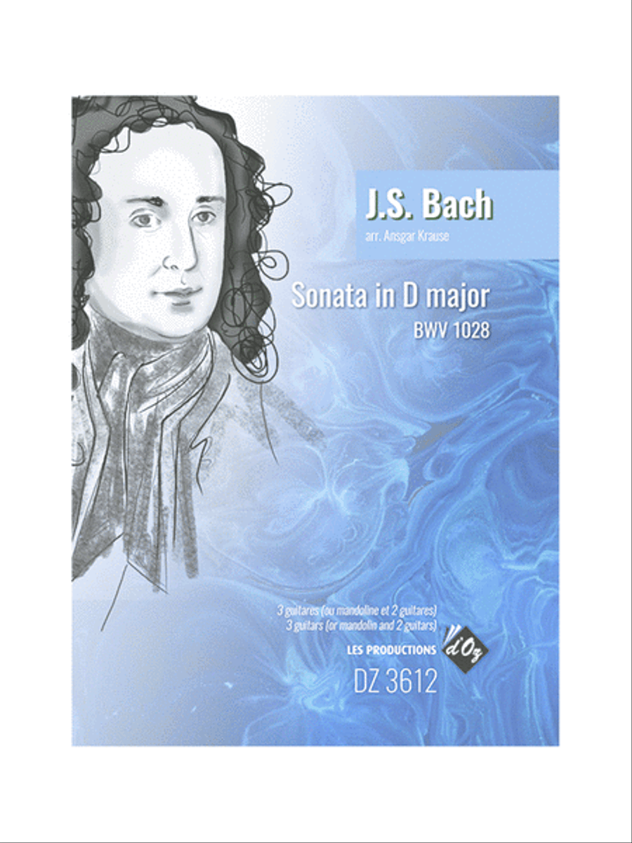 Sonata in D major BWV 1028 Guitar Ensemble scores gallery preview page 1