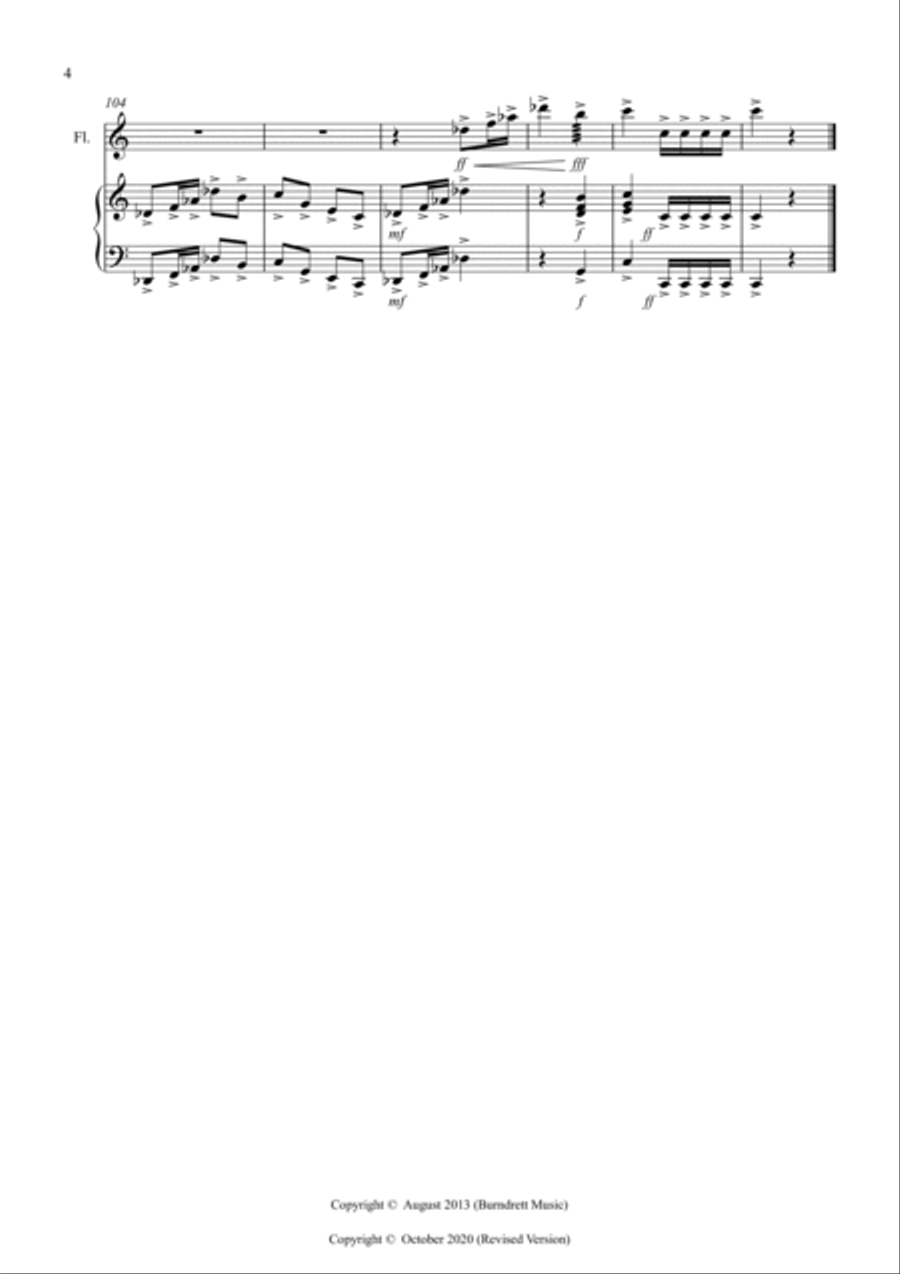 3 Halloween Pieces for Flute And Piano 3 Halloween Pieces for Flute And Piano Flute Solo scores gallery preview page 4