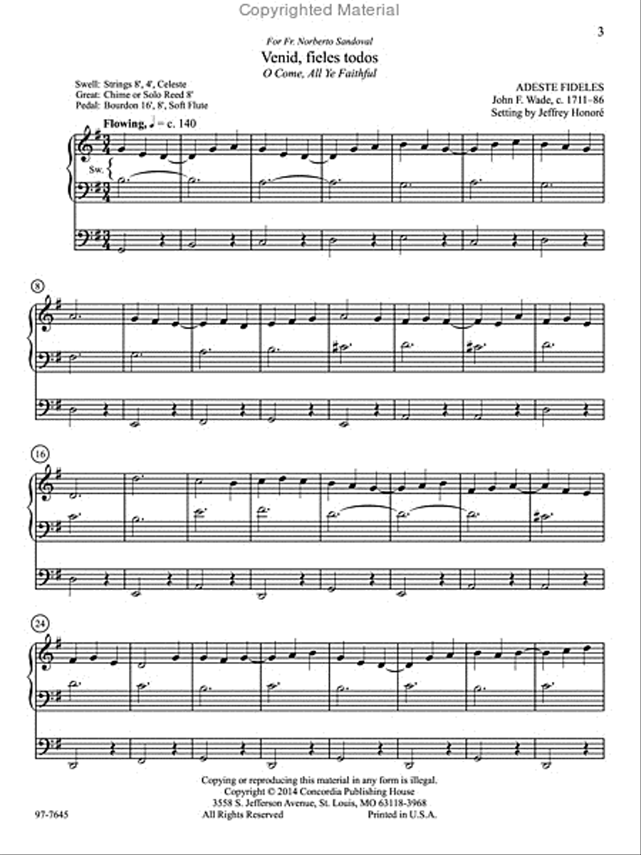 Un cantico nuevo: Organ Preludes for Spanish-Language Hymns in Lutheran Service Book Organ scores gallery preview page 2
