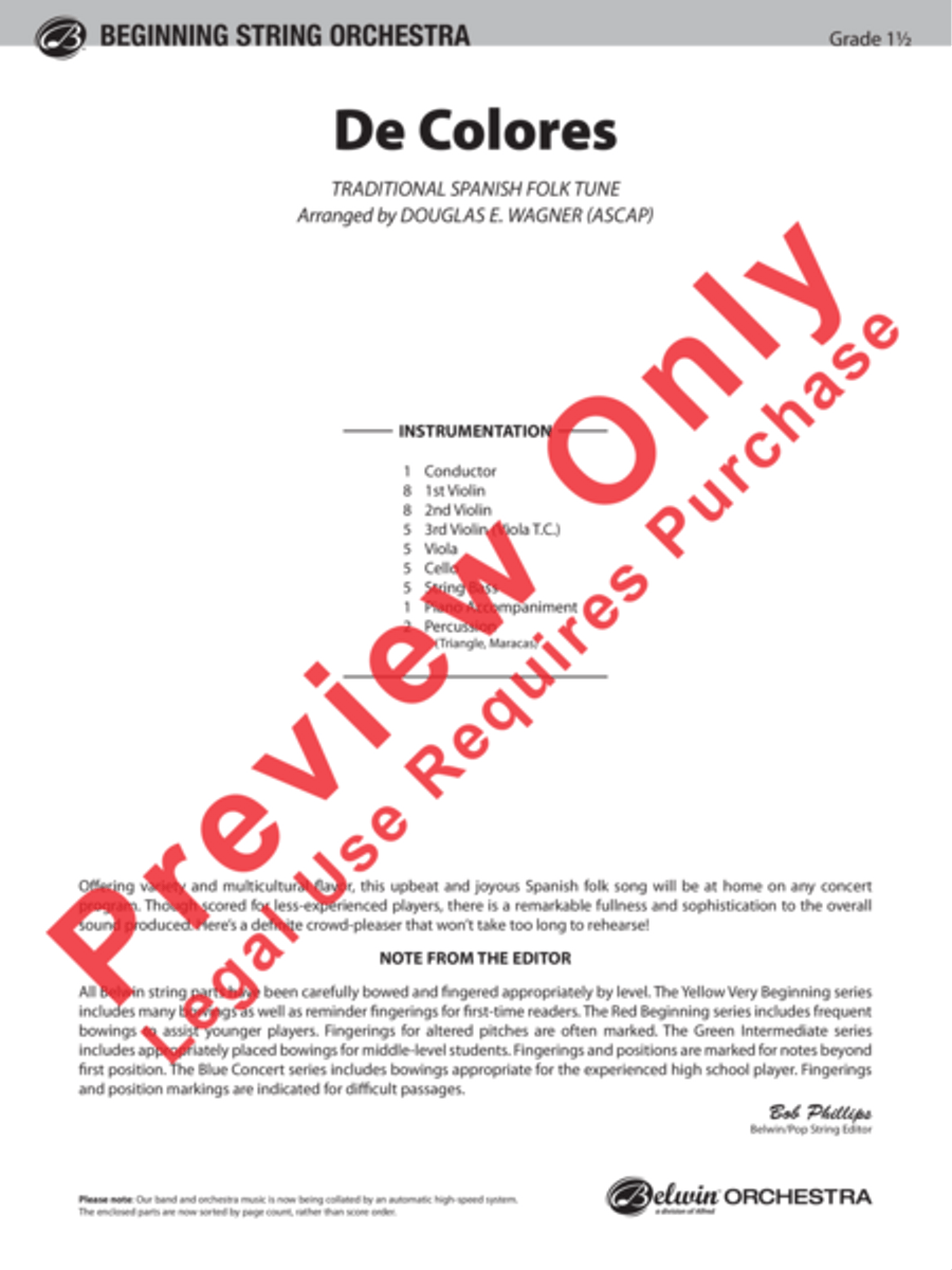 De Colores De Colores String Orchestra scores gallery preview page 2
