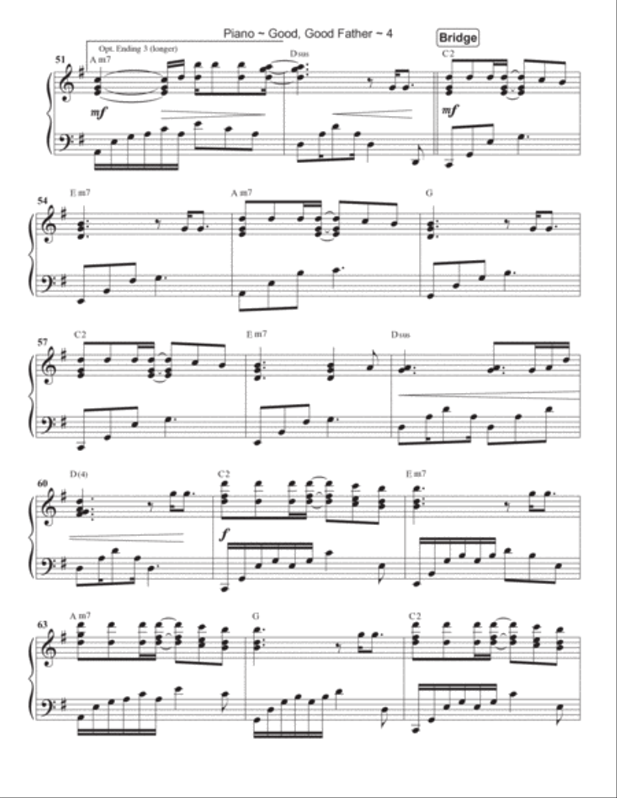 Good Good Father Piano Solo scores gallery preview page 5