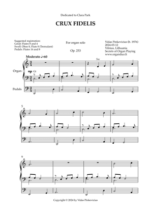 Crux fidelis, Op. 253 (Organ Solo) by Vidas Pinkevicius