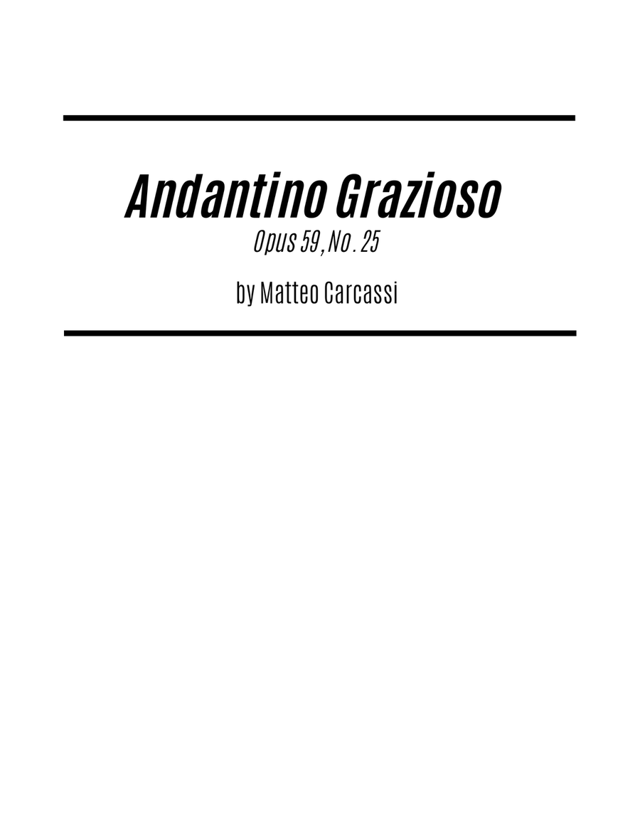 Andantino Grazioso (for Solo Guitar) Chamber Music scores gallery preview page 1