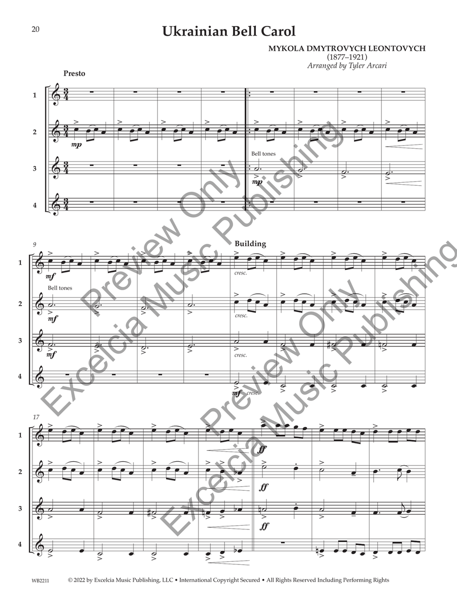 Adaptable Quartets for Christmas B-Flat Clarinet scores gallery preview page 2