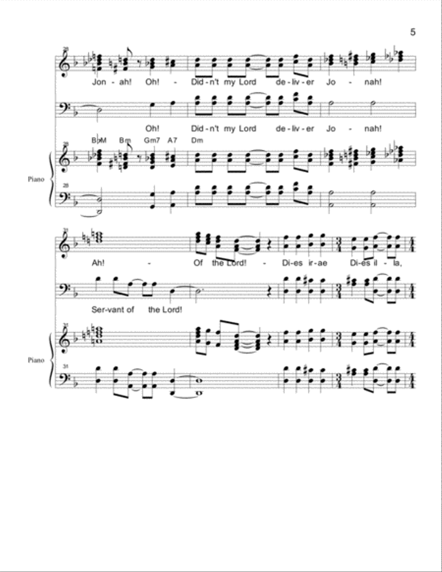 Didn't My Lord Deliver Daniel 4-Part scores gallery preview page 5