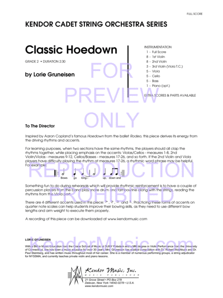 Classic Hoedown (Full Score)