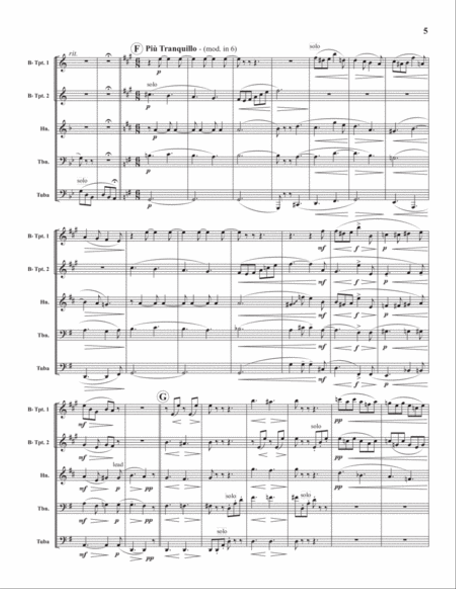 Caprice No. II Caprice No. II Brass Quintet scores gallery preview page 6