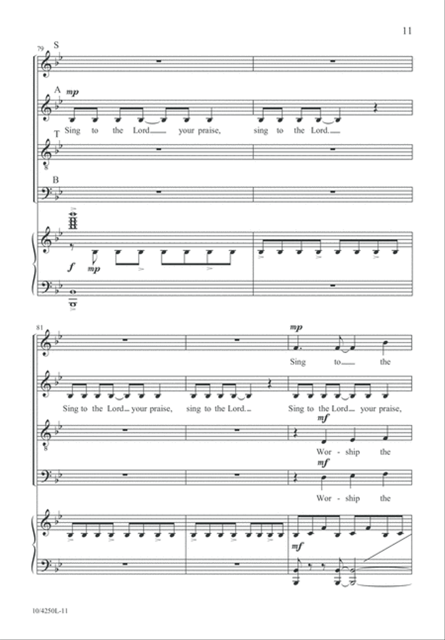 Psalm 98 4-Part scores gallery preview page 11
